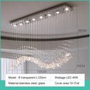Axyaa Nordic Green Stone Glass LED Pendant Chandeliers for Dining Room