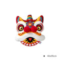 Axyaa 3D Lion Embroidery Velvet Tufted Cushion Pillow for Sofa, Home Decor