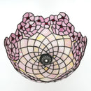 Axyaa 12" Scandinavian Stained Glass Cherry Blossoms Lampshade Retro Handmade Replacement