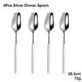 Axyaa Gold Cutlery Set Stainless Steel 304 Tableware Knife Fork Spoon Dinner Set