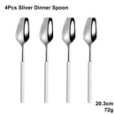 Axyaa Gold Cutlery Set Stainless Steel 304 Tableware Knife Fork Spoon Dinner Set