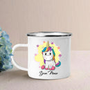 Axyaa Unicorn Enamel Mug - Creative Travel Tea Milk Cup for Kids & Gifts
