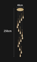 Axyaa Modern Crystal Chandeliers LED Ceiling Lamp for Living Room