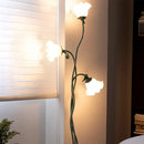 Axyaa 3-Head Lily Floor Lamp, 67 Inch Tall, Foot Switch, Elegant Home Decor