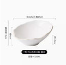 Axyaa 7-inch Ceramic Salad Bowl for Creative Tableware and Fruit Plate