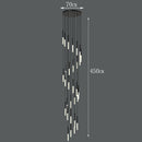 Axyaa Modern Stair Chandelier Pendant Light: LED Ceiling Lamp for Living Room