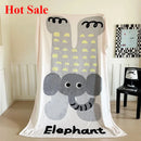 Axyaa Cartoon Animal Milk Fleece Flannel Blanket - Large Version