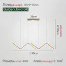 Axyaa Geometric Art LED Chandelier Modern Minimalist Line Pendant Lamp