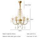 Axyaa Crystal LED Chandelier: Luxurious Lighting for Living Room with E14 LEDs