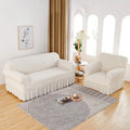 Axyaa Seersucker Universal Sofa Cover Slipcover Elastic Thickening - Fits Most Sofas
