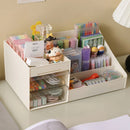 Axyaa Desktop Cosmetic Display Shelf Organizer with Drawer for Bedroom and Dorm