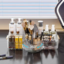 Axyaa Rotating Acrylic Makeup Organizer with Large Capacity & Divided Sections