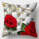 Axyaa Retro Flowers Pillowcase 45cmX45cm Square Sofa Cushion Cover