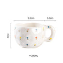 Axyaa Ceramic Mug: Irregular Pattern Coffee Cup for Creative Gifts