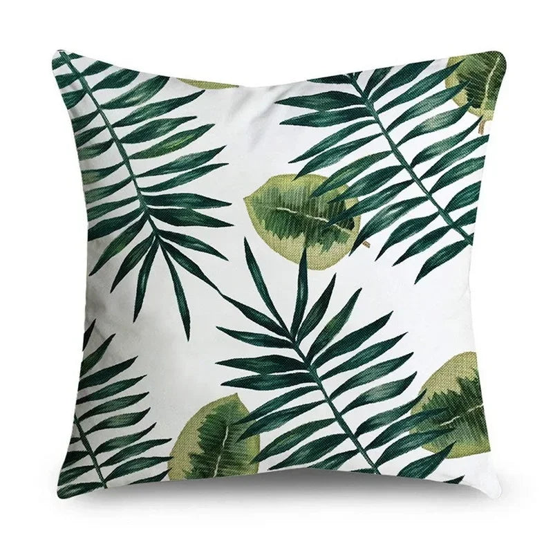 Axyaa Tropical Plant Leaves Pillowcase 45*45cm