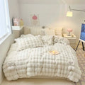 Axyaa Tuscan Faux Fur Fluffy Bedding Set Queen for Winter Skin-Friendly Warmth.