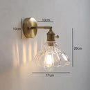 Axyaa Brass Glass LED Wall Lamp for Home Decor Lighting