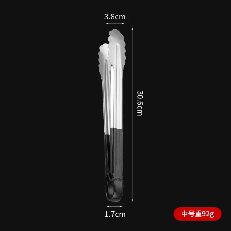 Axyaa Stainless Steel Food Tongs with Anti-Scald Handle