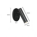 Axyaa Black Copper LED Wall Light with Switch for Hotel Room Bedhead Reading
