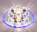 Axyaa Luxury Crystal Round LED Ceiling Light for Hallway and Kitchen