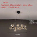 Axyaa Glass Bubble LED Ceiling Chandelier for Living Room Dining Room Home Bar