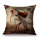 Axyaa Nordic Animal Cartoon Print Cushion Cover - Sofa & Bedroom Decoration Pillowcase