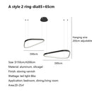 Axyaa Irregular Geometry Ring LED Chandelier Pendant Light for Living, Dining, and Bedroom