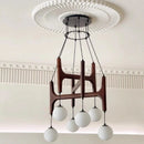Axyaa Wooden Multi Head Pendant Light - Nordic Minimalist Style