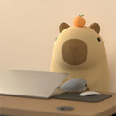 Axya Silicone Capybara Night Light for Kids: USB Rechargeable Touch Lamp with Timing Function