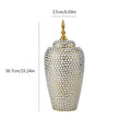 Axyaa Golden Ceramic Luxury Vase Storage Bottle Flowerpot Ornament