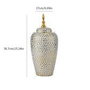 Axyaa Golden Ceramic Luxury Vase Storage Bottle Flowerpot Ornament