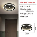 Axyaa LED Ceiling Lamps: Motion Sensor, Black, Indoor, Bedroom, Corridor Balcony Lighting
