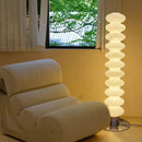 Axyaa White Gourd Glass Floor Lamp - Modern LED Lighting for Bedroom and Living Room