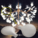 Axyaa Nordic Modern Firefly Chandelier in Gold and Black for Living Room and Dining Room