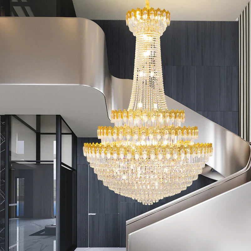 Axyaa Crystal Chandelier: Modern Light Luxury for Living Room Villa