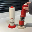 Axyaa Electric Salt Pepper Grinder Rechargeable Adjustable Coarseness One-Hand Operation RED