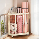 Axyaa Fitness Gear Storage Cart: Portable Organizer with Wheels for Yoga Mats & Equipment