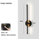 Axyaa Black LED Wall Lamps Wall Lights Switch for TV Background Indoor Wall Lighting