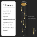 Axyaa Crystal Chandelier for Modern Duplex Living Room Attic Lighting