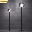 Axyaa Smoke Grey Glass Iron Floor Lamp for Living Room Bedroom Lighting