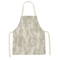Axyaa Blue Wave Kitchen Apron: Yellow Striped Wood Texture, Adult & Kids Bib
