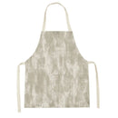Axyaa Blue Wave Kitchen Apron: Yellow Striped Wood Texture, Adult & Kids Bib