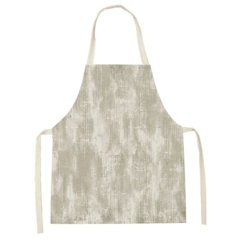 Axyaa Blue Wave Kitchen Apron: Yellow Striped Wood Texture, Adult & Kids Bib