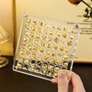 Axyaa Golden Bead Acrylic Storage Box: Jewelry Organizer & Display Case