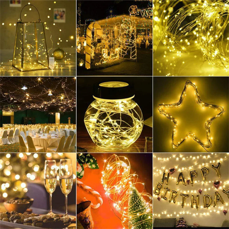 Axya LED String Lights: Waterproof, 8 Modes, Super Bright for Christmas Garden