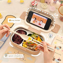 Axyaa Kawaii Stainless Steel Bento Lunch Box for Women Kids School Picnic Bush-Day