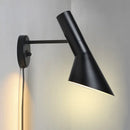 Axyaa Nordic Minimalist Black Iron LED Wall Light for Bedroom & Living Room