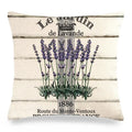 Axyaa Lavender Flowers Pillow Cover 45x45, Farmhouse Home Decor, Purple Decorative Throw Pillow