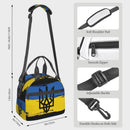 Axyaa Ukraine Flag Insulated Lunch Bag with Shoulder Strap - Cooler Bento Tote for Work & School