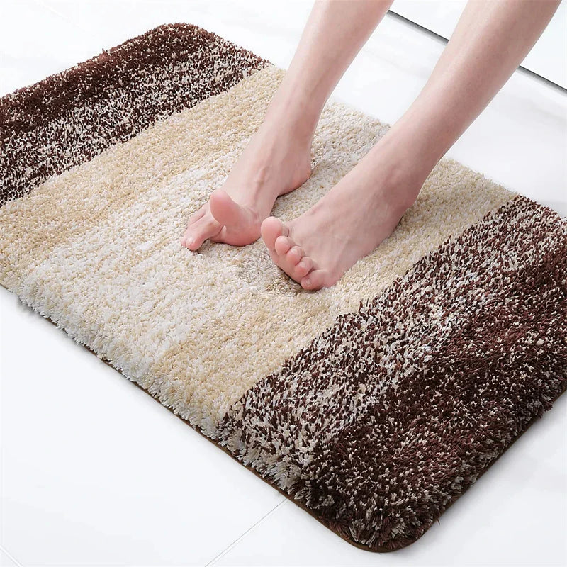 Axyaa Super Absorbent Anti-Slip Bath Mat - Soft & Quick-Drying Rug for Bathroom, Kitchen & Shower